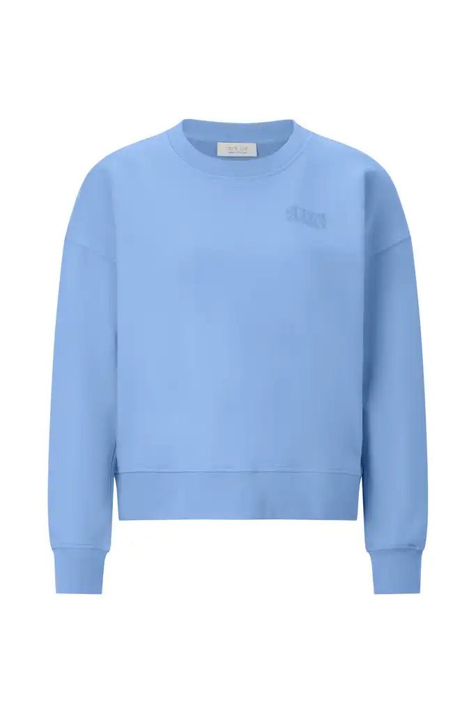 Rich Royal Sweatshirt mit Superwoman Embossing in der Farbe Open Air