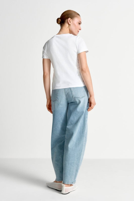 Rich & Royal T-Shirt with Flower Application in der Farbe White