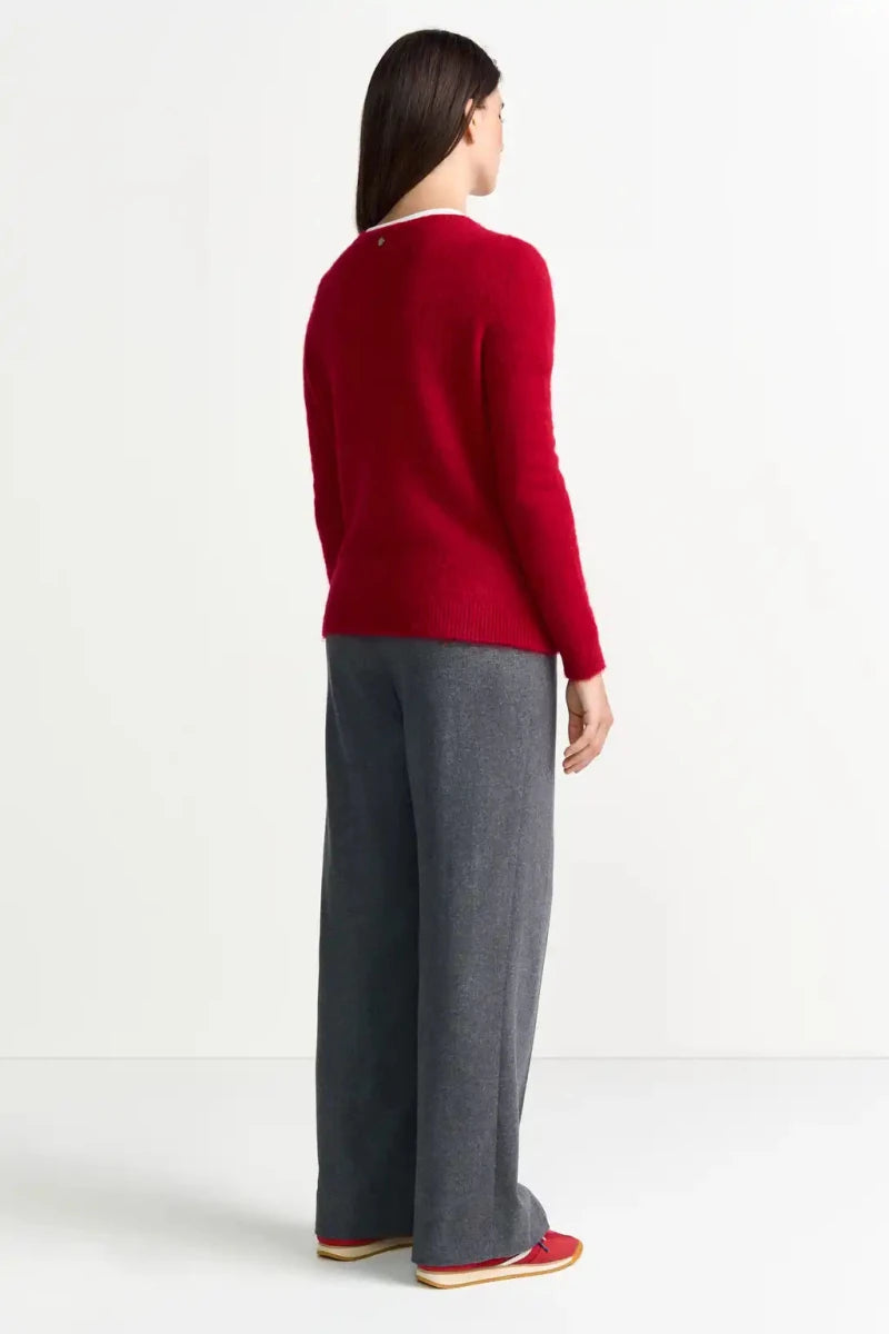 RICHROYAL Cozy Crew Neck Sweatshirt in der Farbe holiday red
