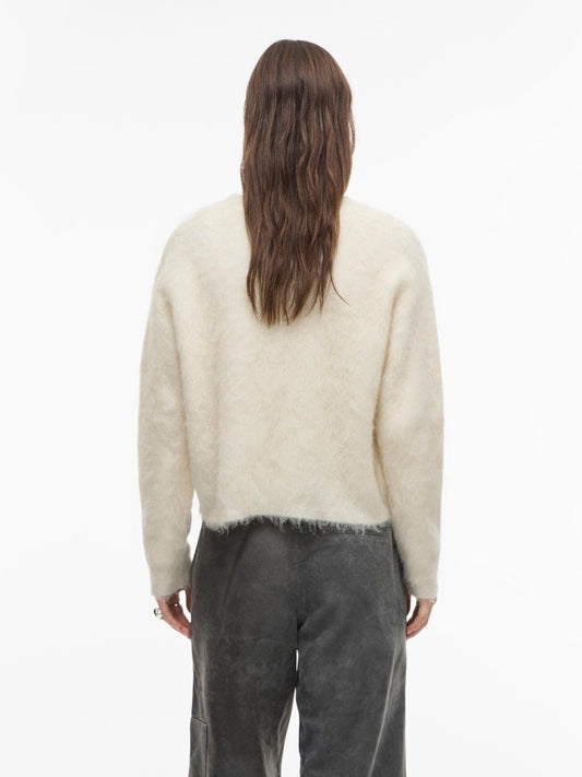 Rouge Edit Cardigan Rourose L/S V - Neck in der Farbe Birch