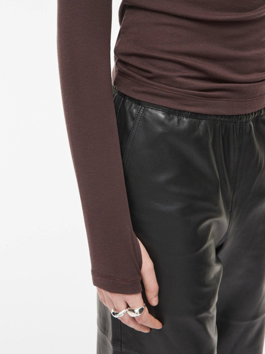 Rouge Edit ROUMAPLE L/S O-neck TEE Seal Brown