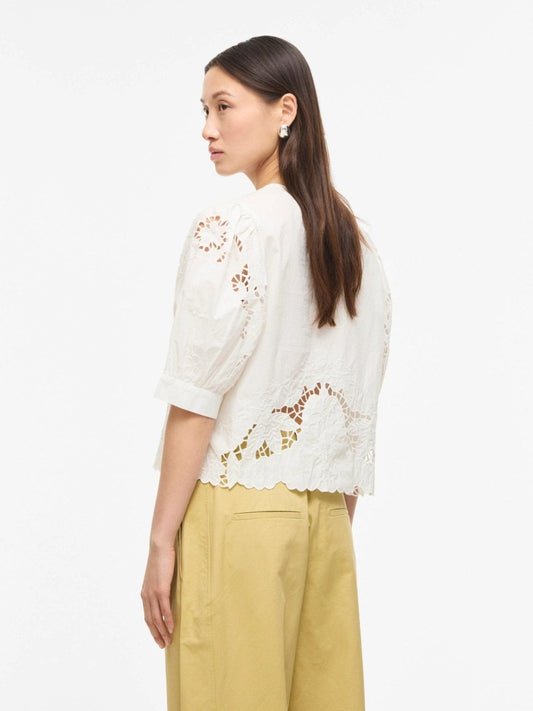 Rouge Edit Top ROUSCARLET 2/4 O - NECK TOP - Cloud Dancer