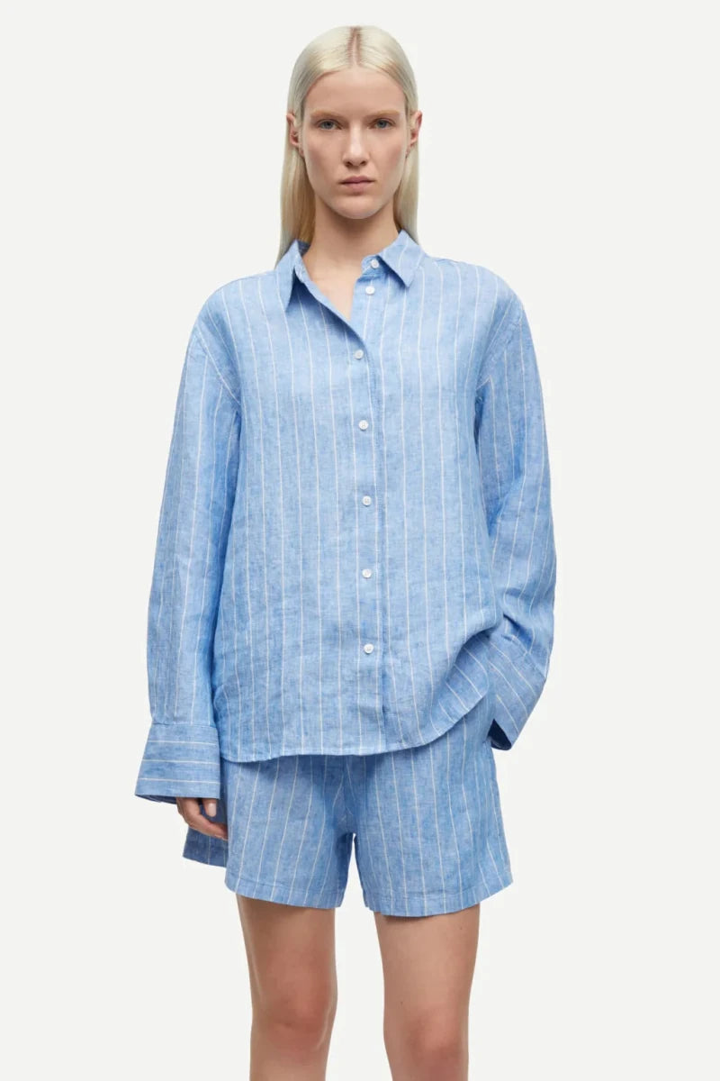 Samsoe Samsoe Bluse Sanot Blue Jasper St.