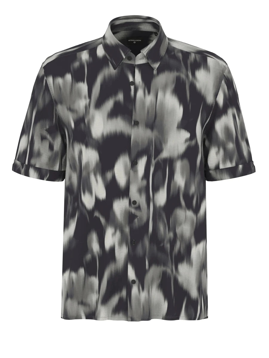 Strellson Hemd Casyn1 in der Farbe Grau Camouflage