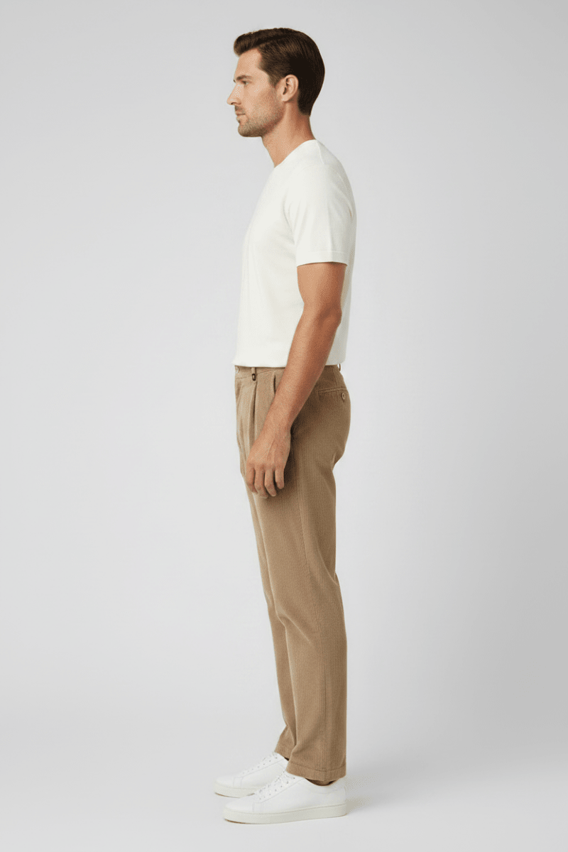 Strellson Herrenhose Lui-2V-D Hellbeige – Chino aus Baumwolle