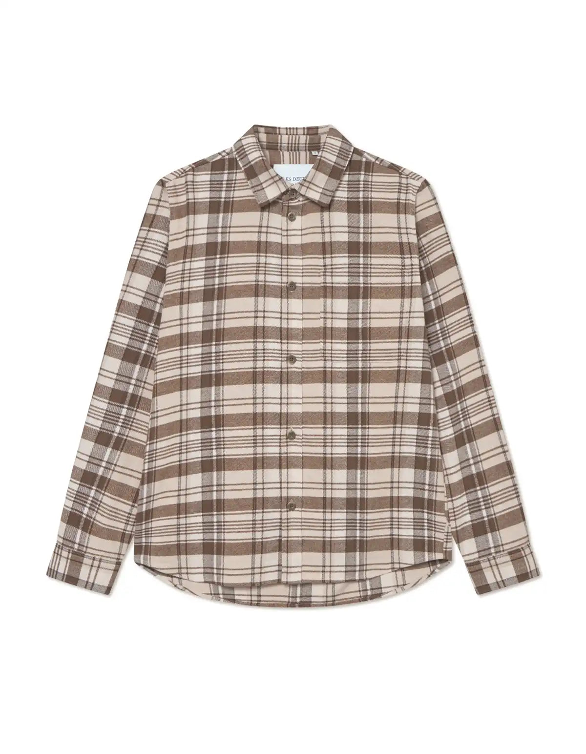 Les Deux Hemdjacke Lennon Check in der Farbe Irish Cream Beige