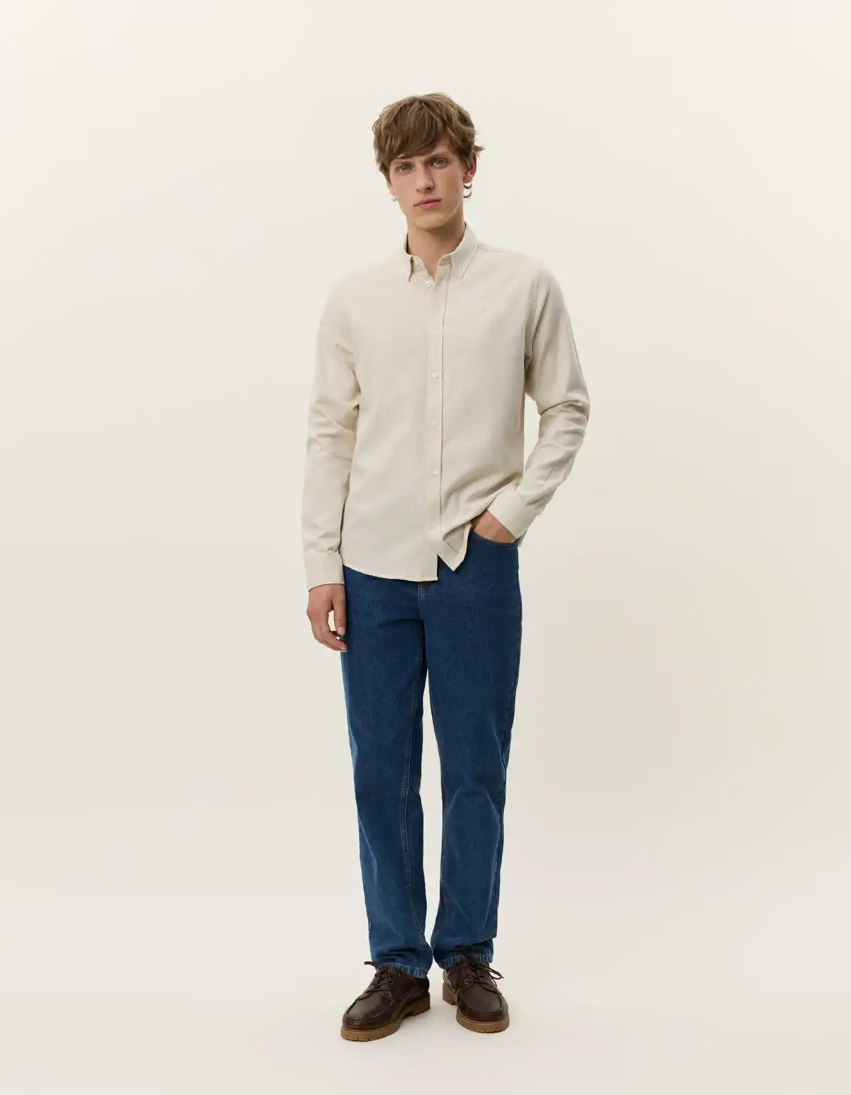 Les Deux Hemd Desert Reg in der Farbe Ivory