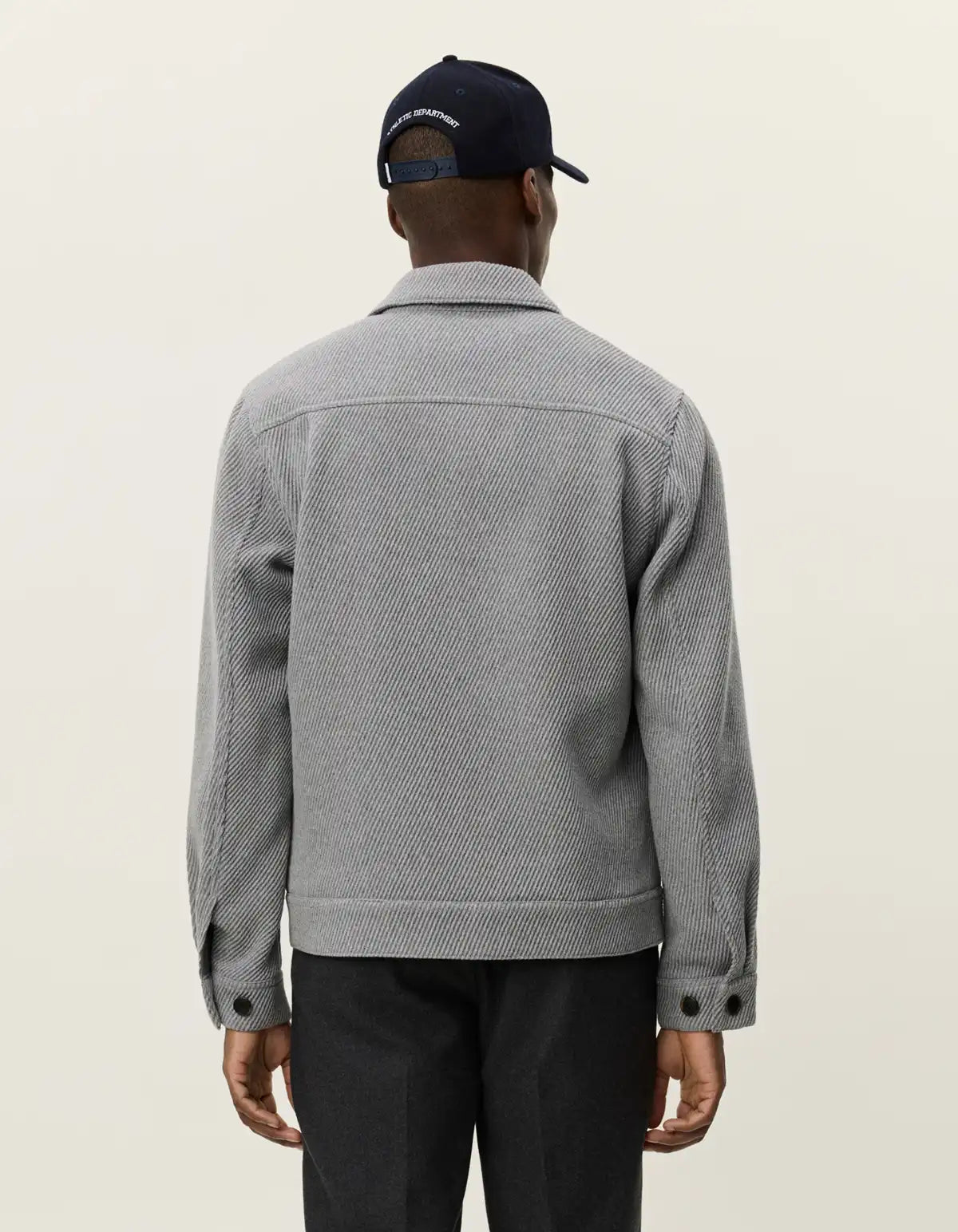 Les Deux Wolljacke Nash Twill in der Farbe Grey Melange