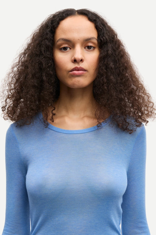 Samsoe Samsoe Longsleeve Sadou Della Robbia Blue