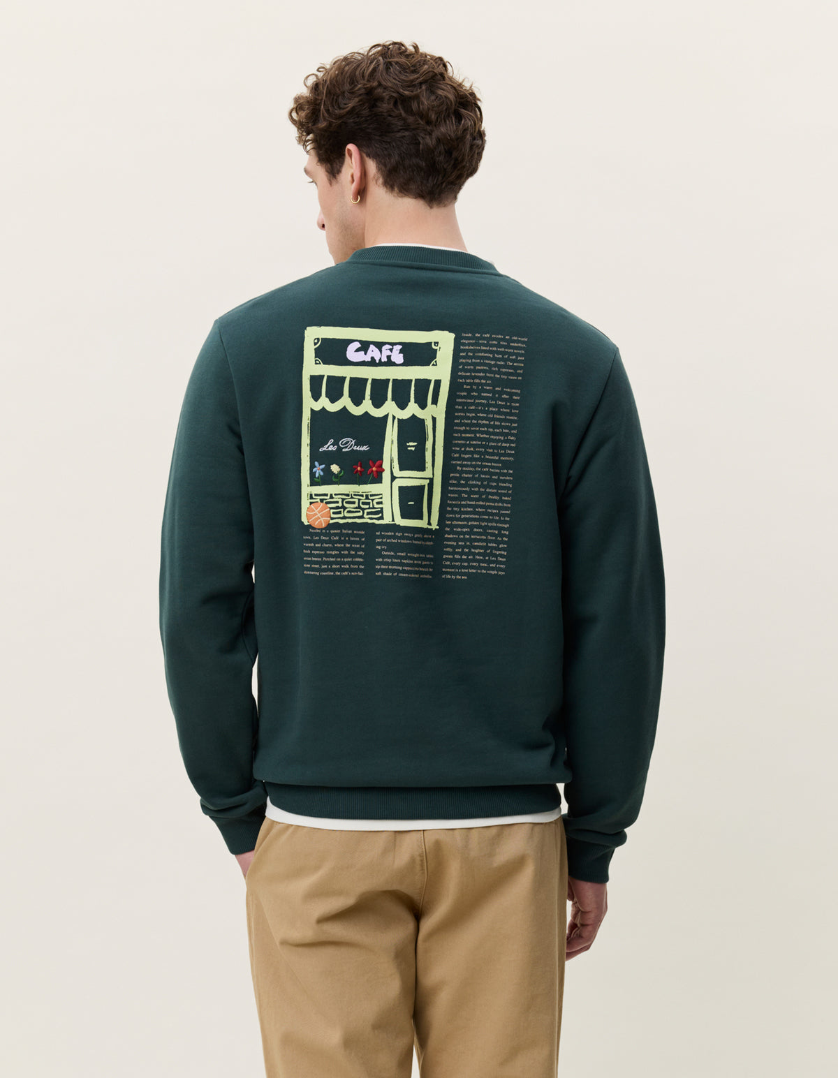 Les Deux Café Sweatshirt Regular in Grün für Herren