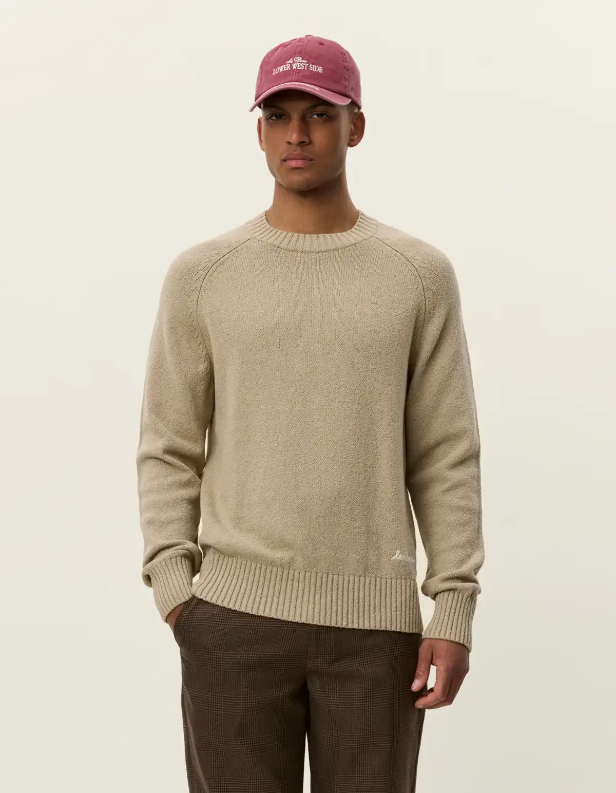 Les Deux Pullover Brad in der Farbe Dark Sand