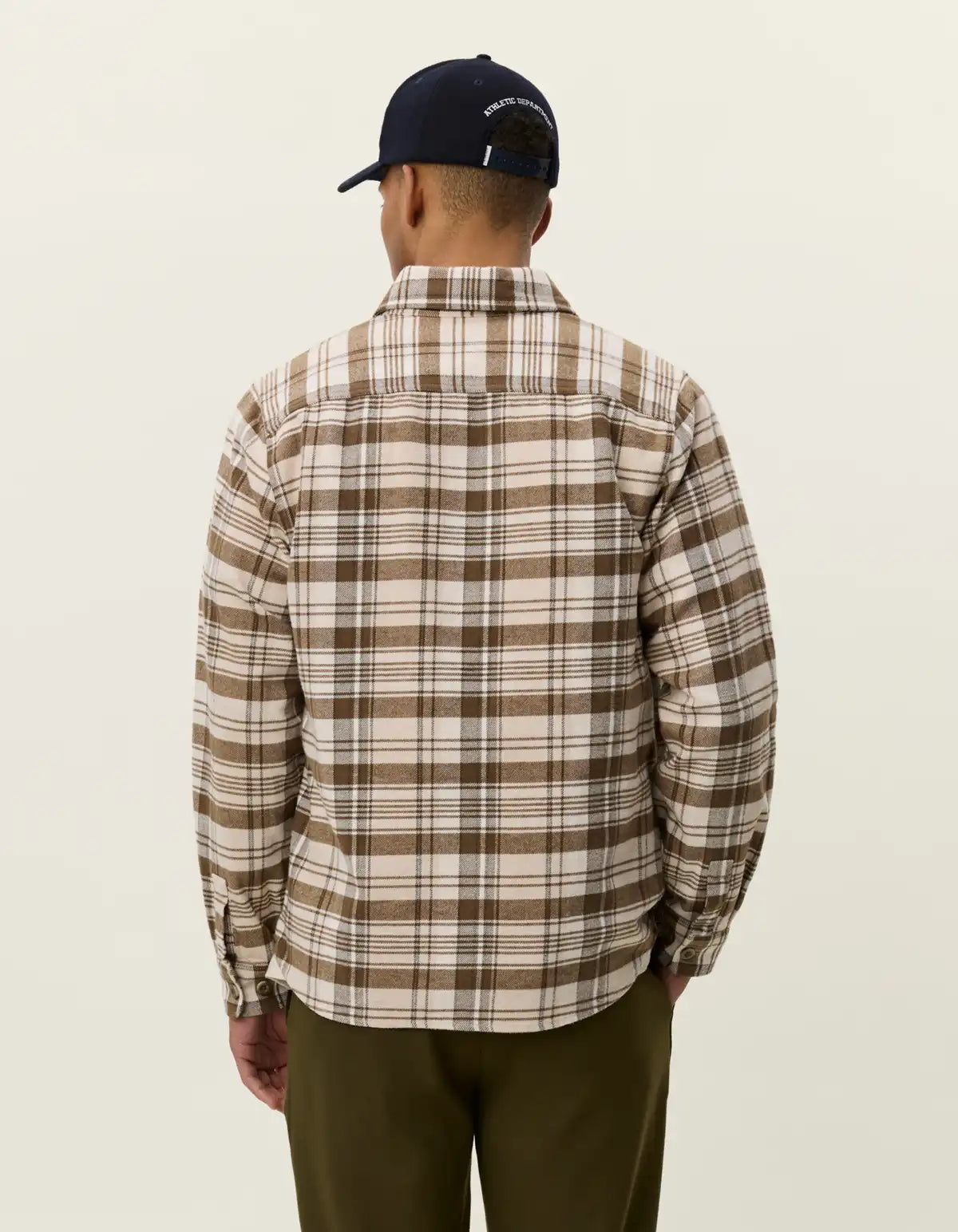 Les Deux Hemdjacke Lennon Check in der Farbe Irish Cream Beige