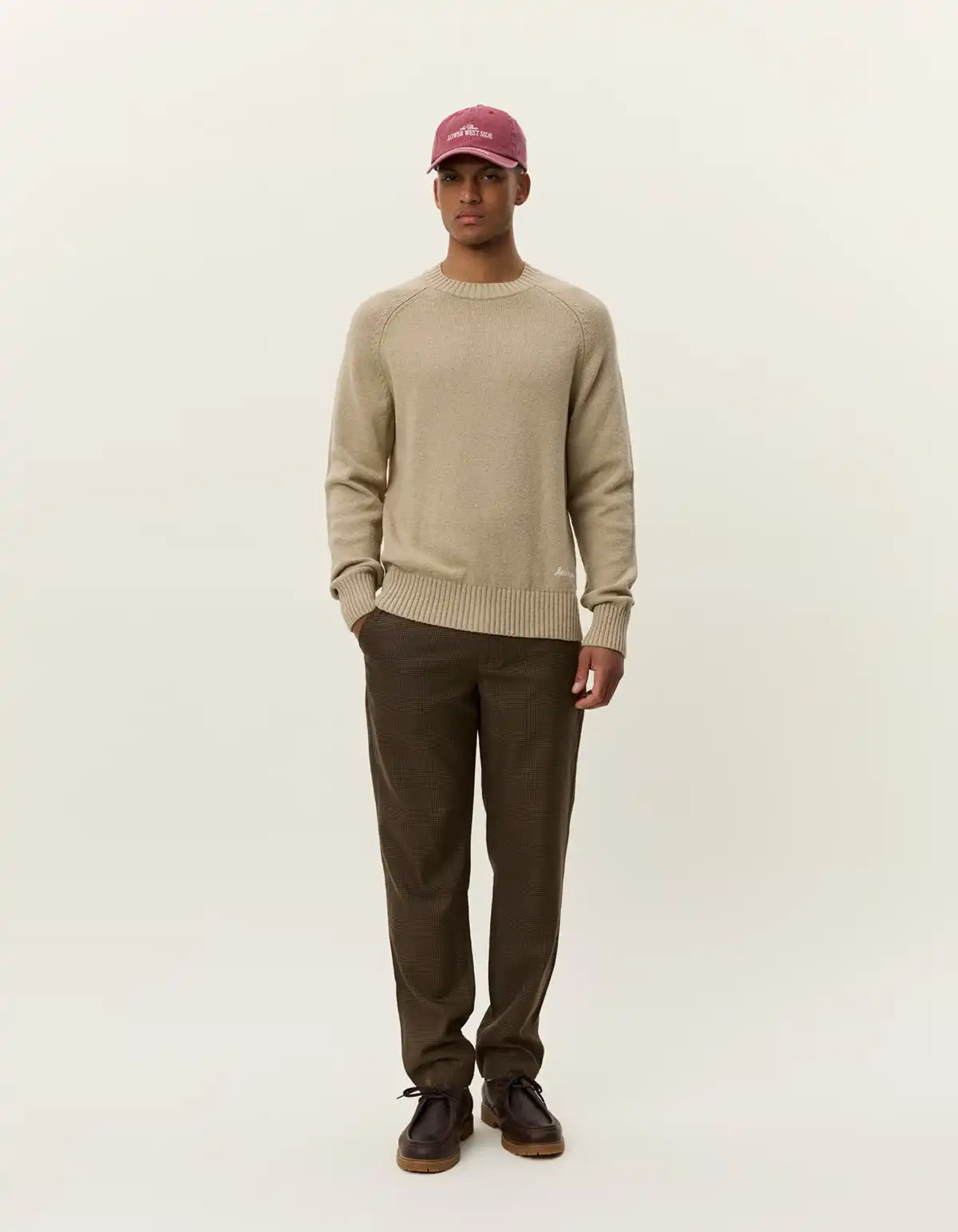 Les Deux Pullover Brad in der Farbe Dark Sand