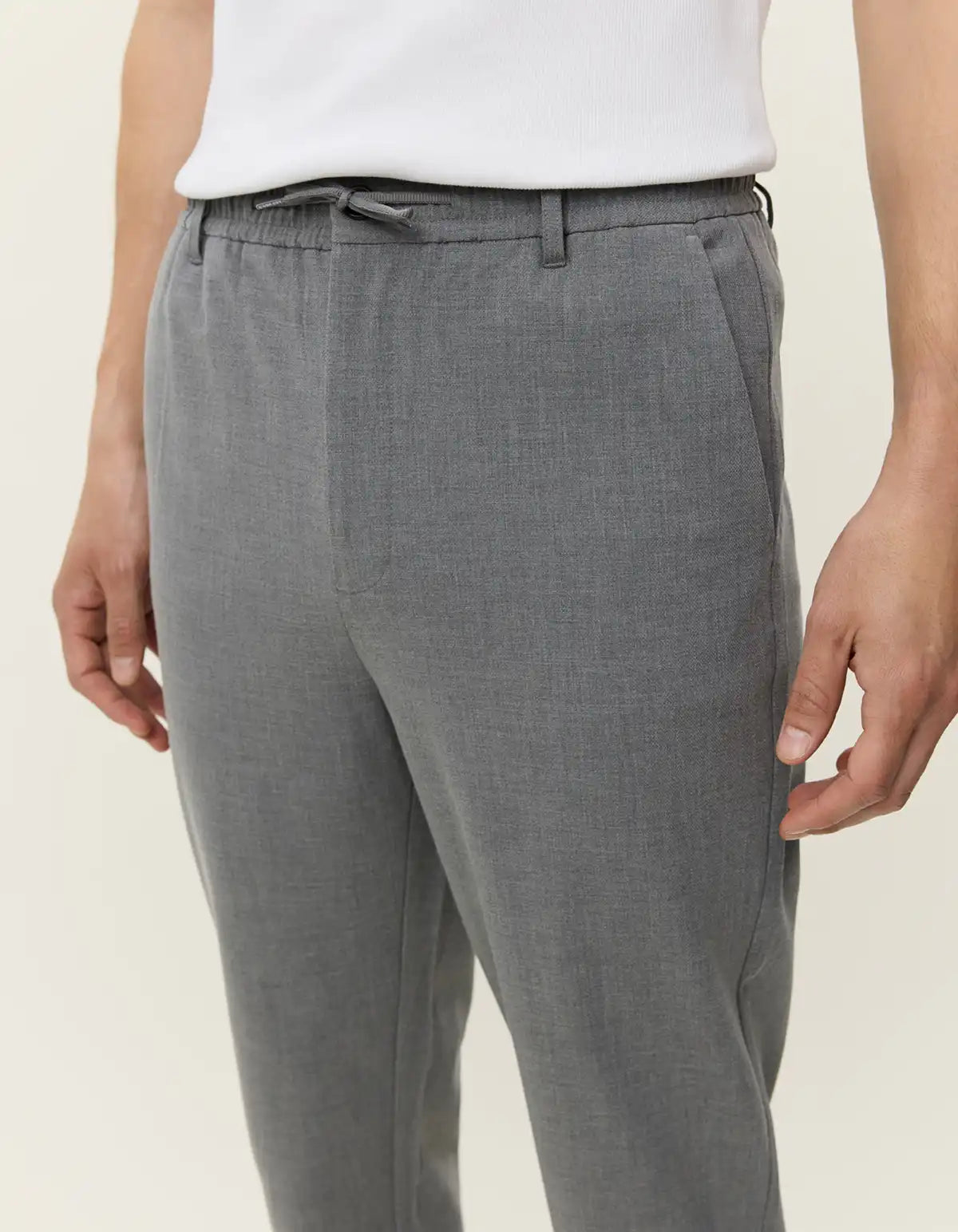 Les Deux Como Tapered Texture Hose Grey Melange 320
