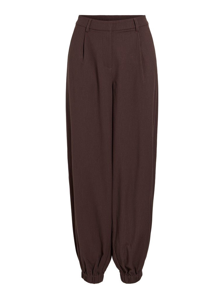 Vila Anzughose Vielin in Coffee Bean Melange W. Falcon Stripe