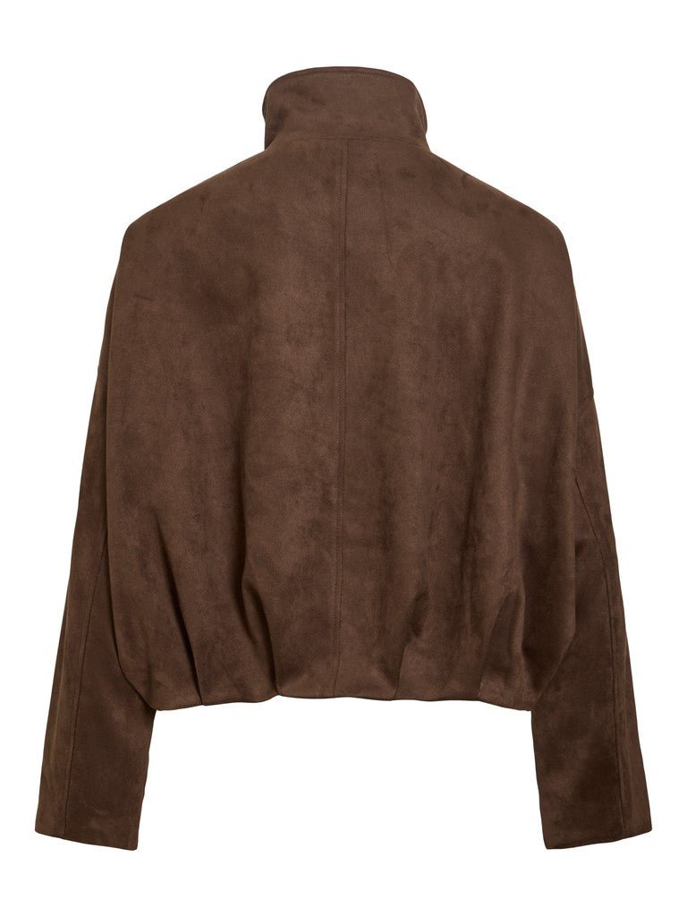 Vila Bomberjacke Langarm Stehkragen Chocolate Brown