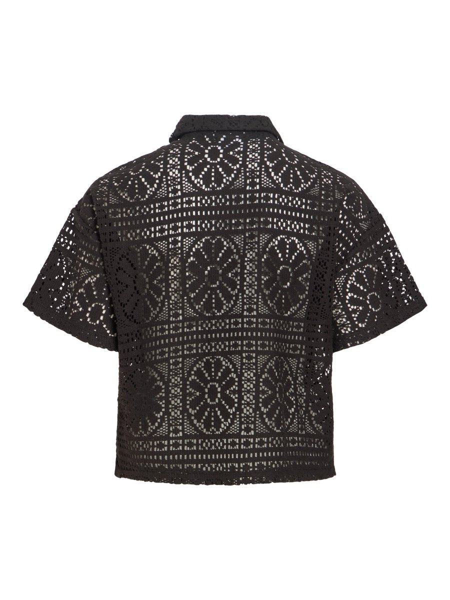 Vila Damen Shirt Vimerinda 2 4 Shirt Vol 2 - Black Beauty