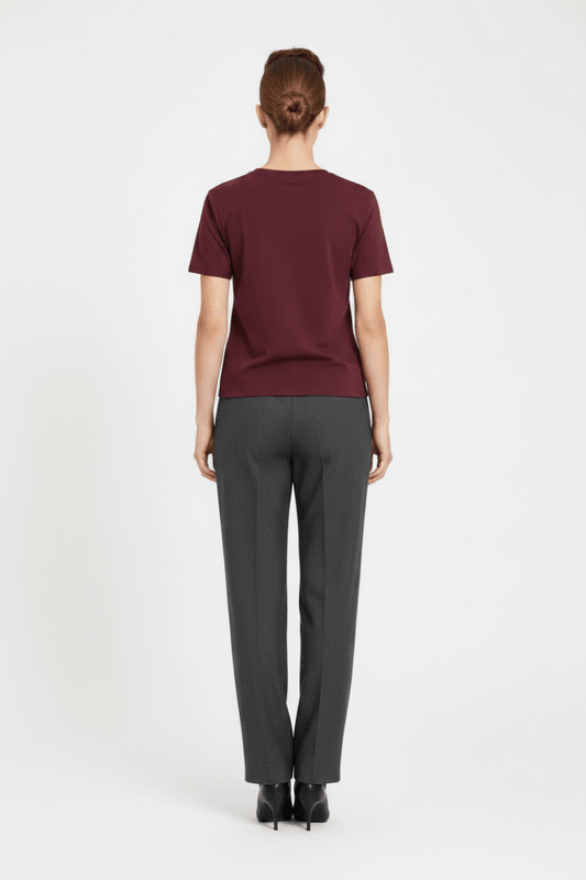 Vila Damen T-Shirt Vinora Kurzarm T-Shirt - Port Royale