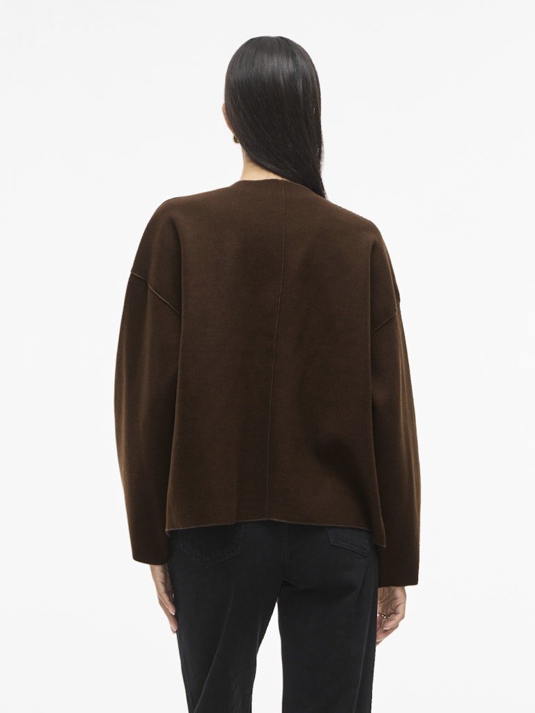 Vila Jacke Loose Fit Langarm Coffee Bean