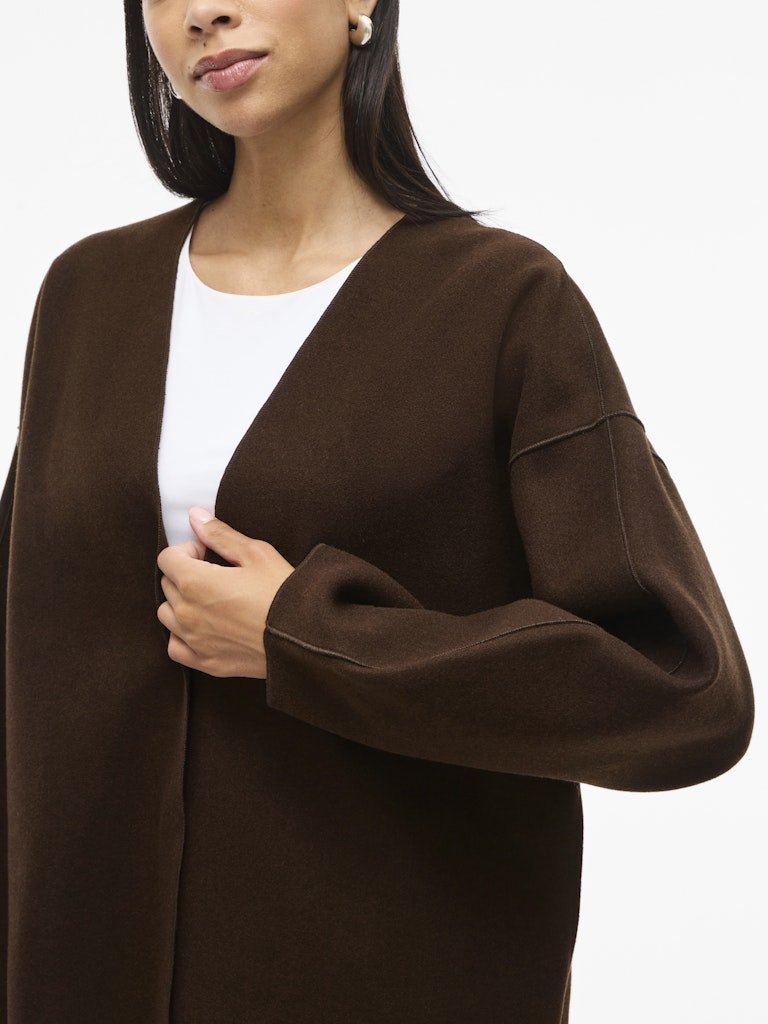 Vila Jacke Loose Fit Langarm Coffee Bean