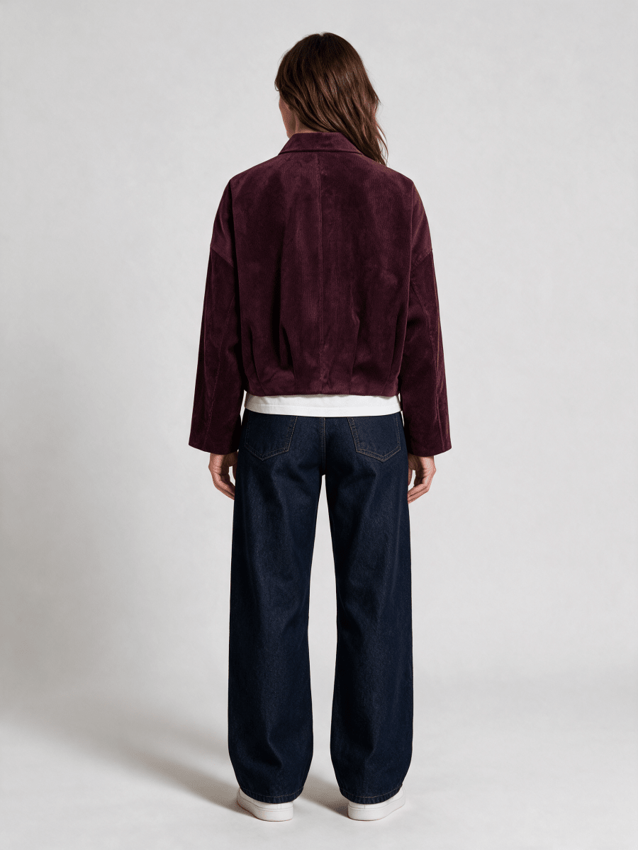 Vila Jeansjacke Zipper Langarm in Port Royale