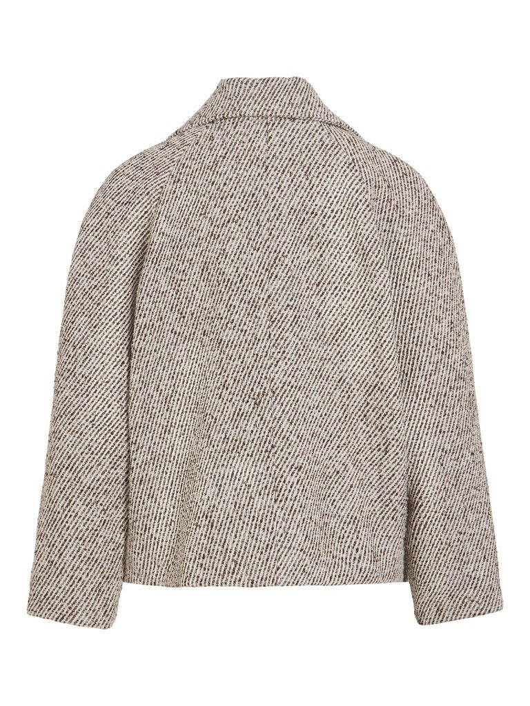 Vila Kurze Jacke L/S Short Jacket in Birch Melange