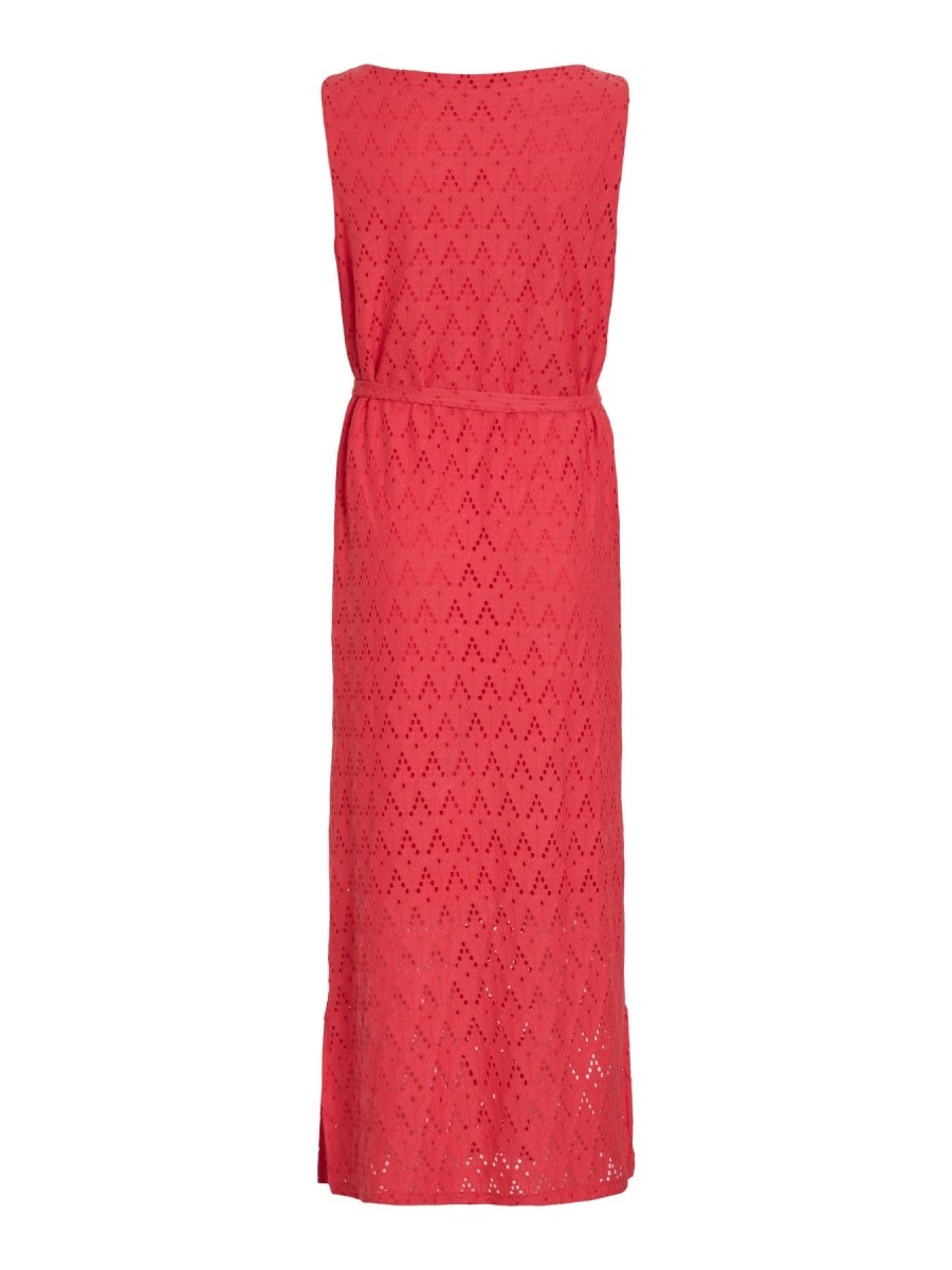 Vila Midi - Kleid VIAMALINA S/L MIDI DRESS/VOL/PB - Hibiscus