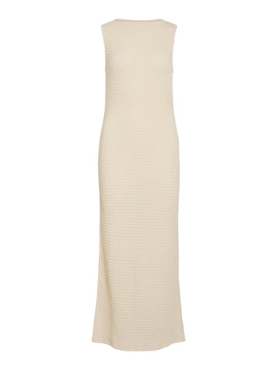 Vila Midi - Kleid VIMERGENA BOAT NECK S/L MIDI DRESS/BFS - Birch