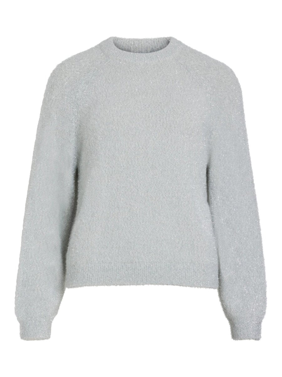 Vila Pullover Vizubi in Cloud Dancer Silver Glitter