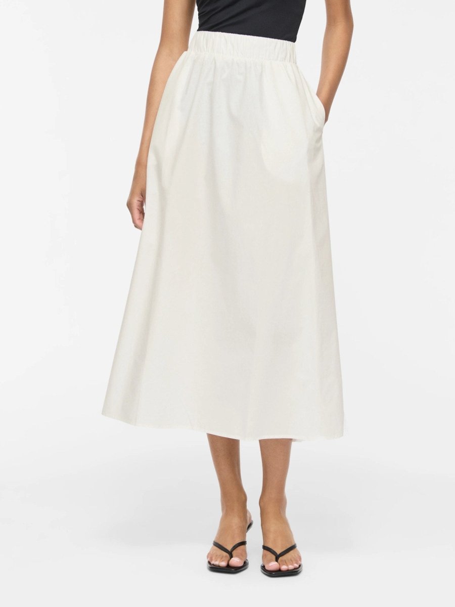 Vila Rock Visophie High Waist Ankle Skirt - Snow White