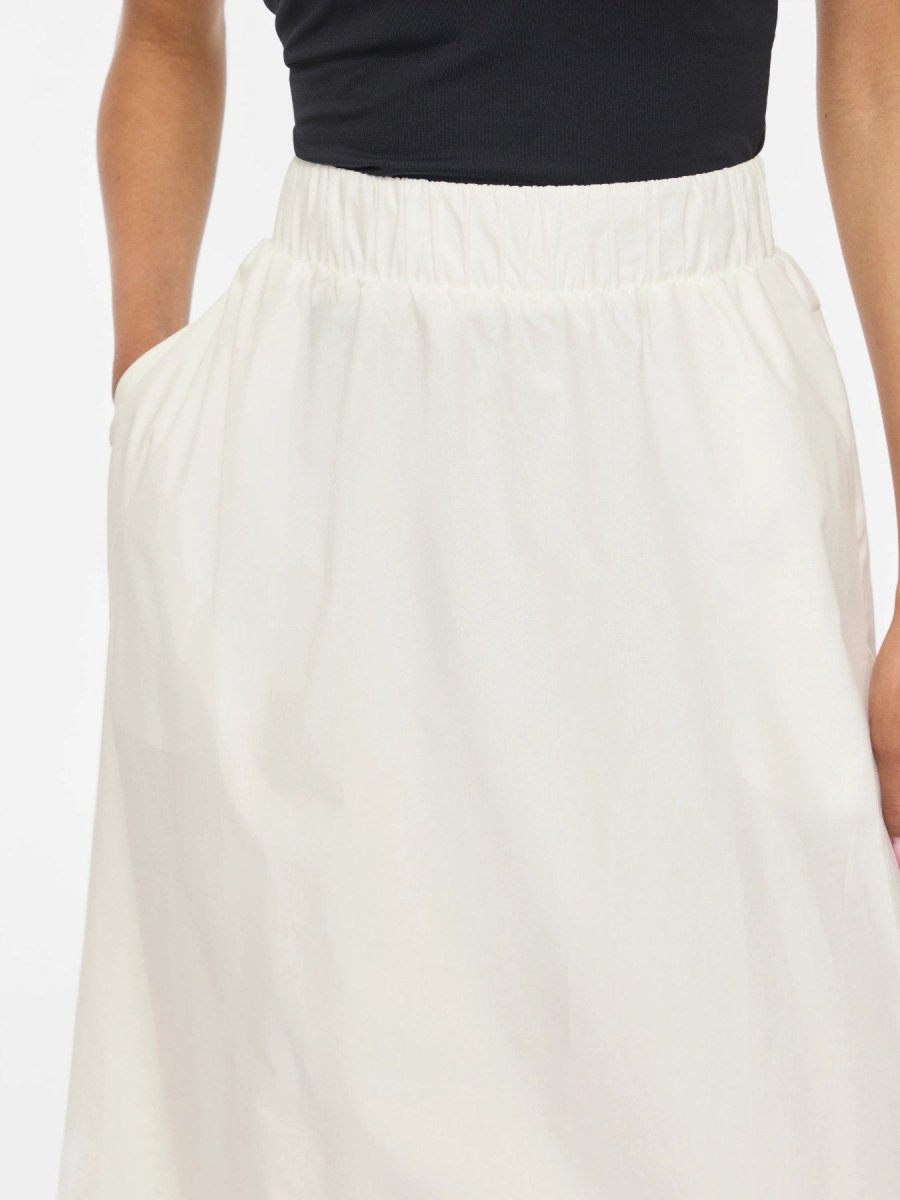 Vila Rock Visophie High Waist Ankle Skirt - Snow White