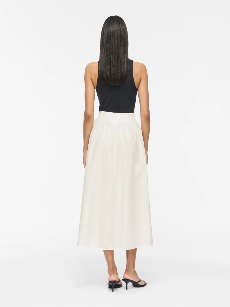 Vila Rock Visophie High Waist Ankle Skirt - Snow White