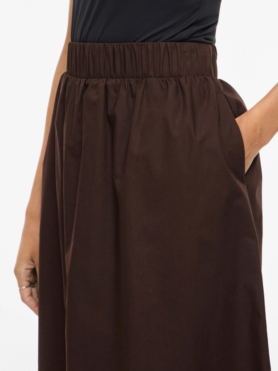 Vila Rock Visophie Hw Ankle Skirt - Coffee Bean