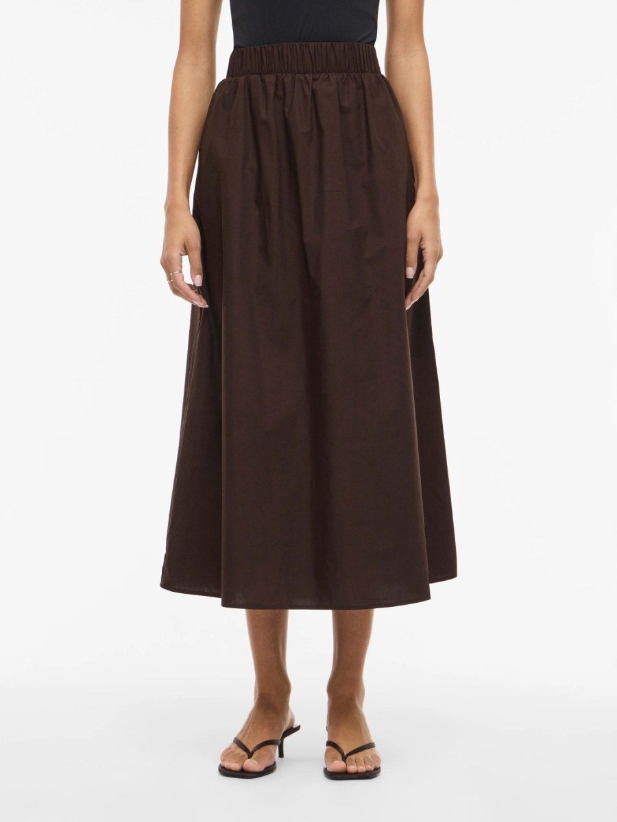 Vila Rock Visophie Hw Ankle Skirt - Coffee Bean