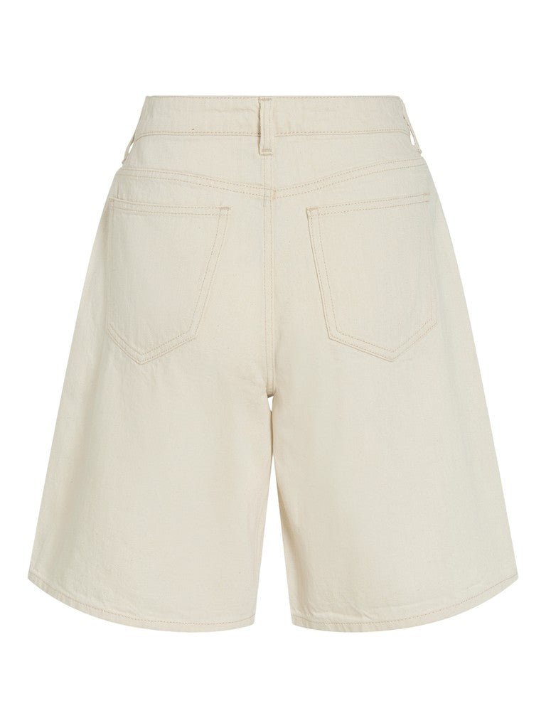Vila Shorts VIMAJ RW DENIM SHORTS - Ecru