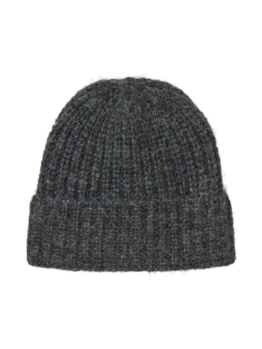 Vila Strickmütze New Knit Beanie in Dark Grey Melange