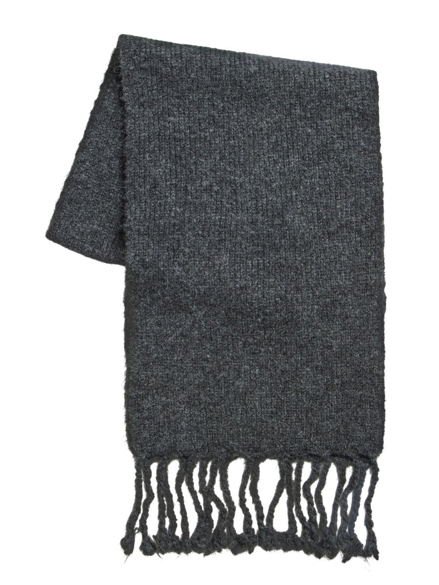 Vila Strickschal New Knit Scarf in Dark Grey Melange