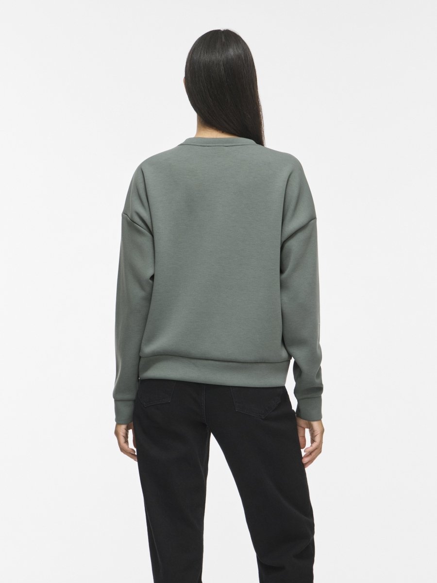 Vila Sweatshirt VIREFLECT mit Stickerei langarm in Balsam Green