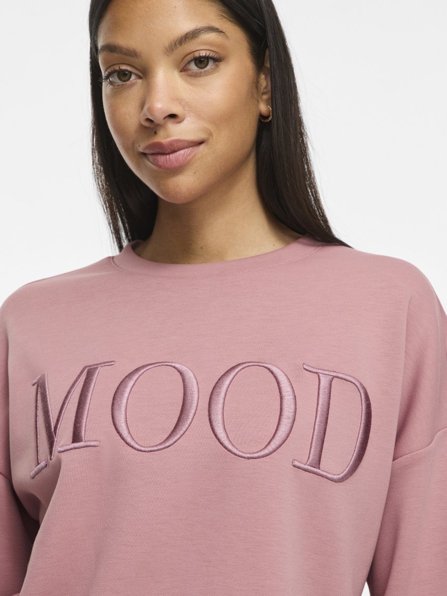 Vila Sweatshirt VIREFLECT mit Stickerei langarm in Nostalgia Rose