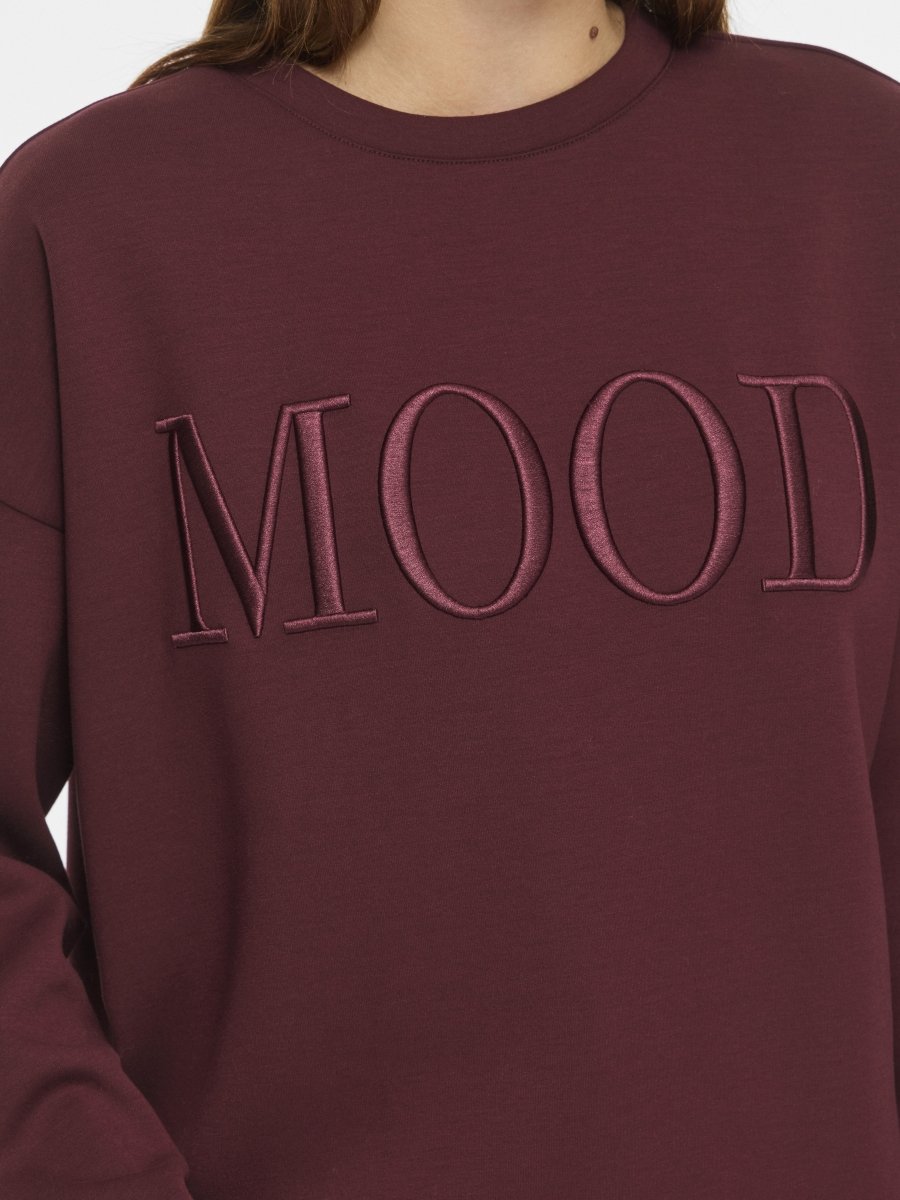 Vila Sweatshirt VIREFLECT mit Stickerei langarm in Port Royale