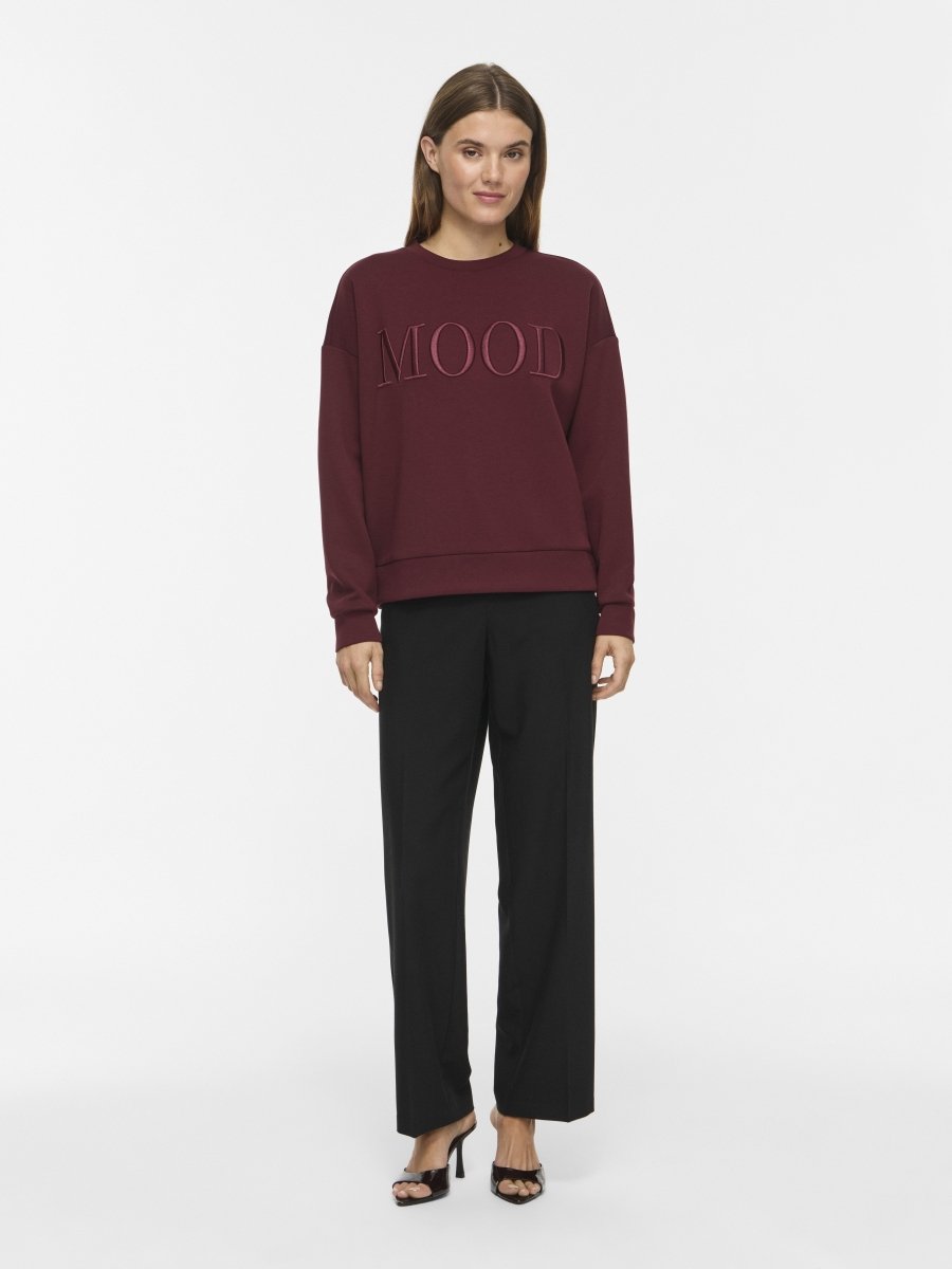 Vila Sweatshirt VIREFLECT mit Stickerei langarm in Port Royale