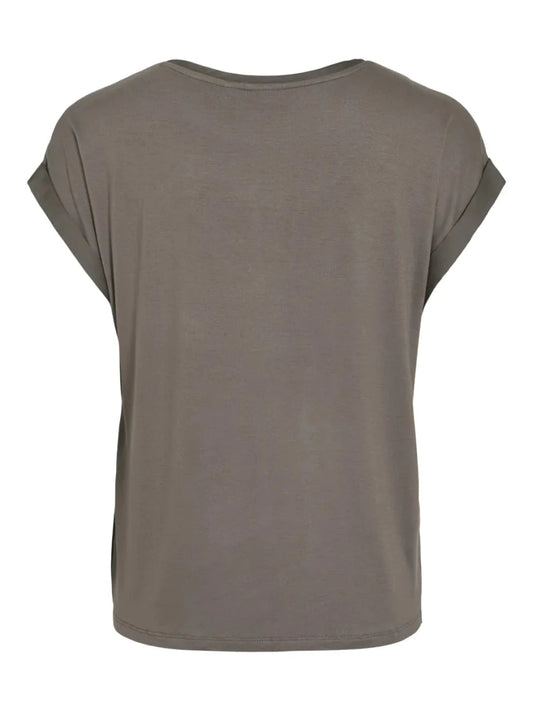 Vila T-shirt Viellette Satin Top in der Farbe Falcon