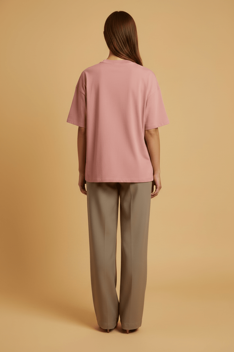 Vila T-Shirt VINORANI PATCH O-NECK S/S T-SHIRT - Mauveglow EMB SNOW WHITE