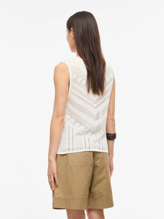 Vila Tank - Top Birch - ROUCOLETTE S/L O - NECK KNIT TOP
