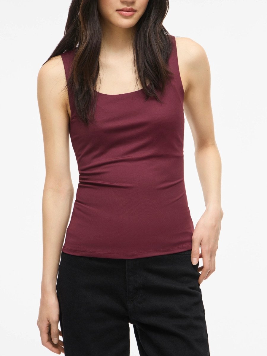 Vila Tanktop VIKENZA U - NECK S/L TANK TOP REV in Port Royale
