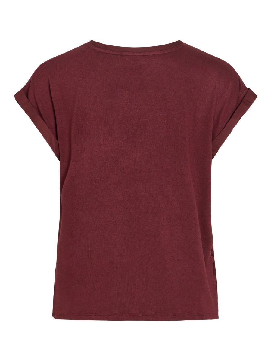Vila Top VIELLETTE S/S SATIN TOP in Port Royale