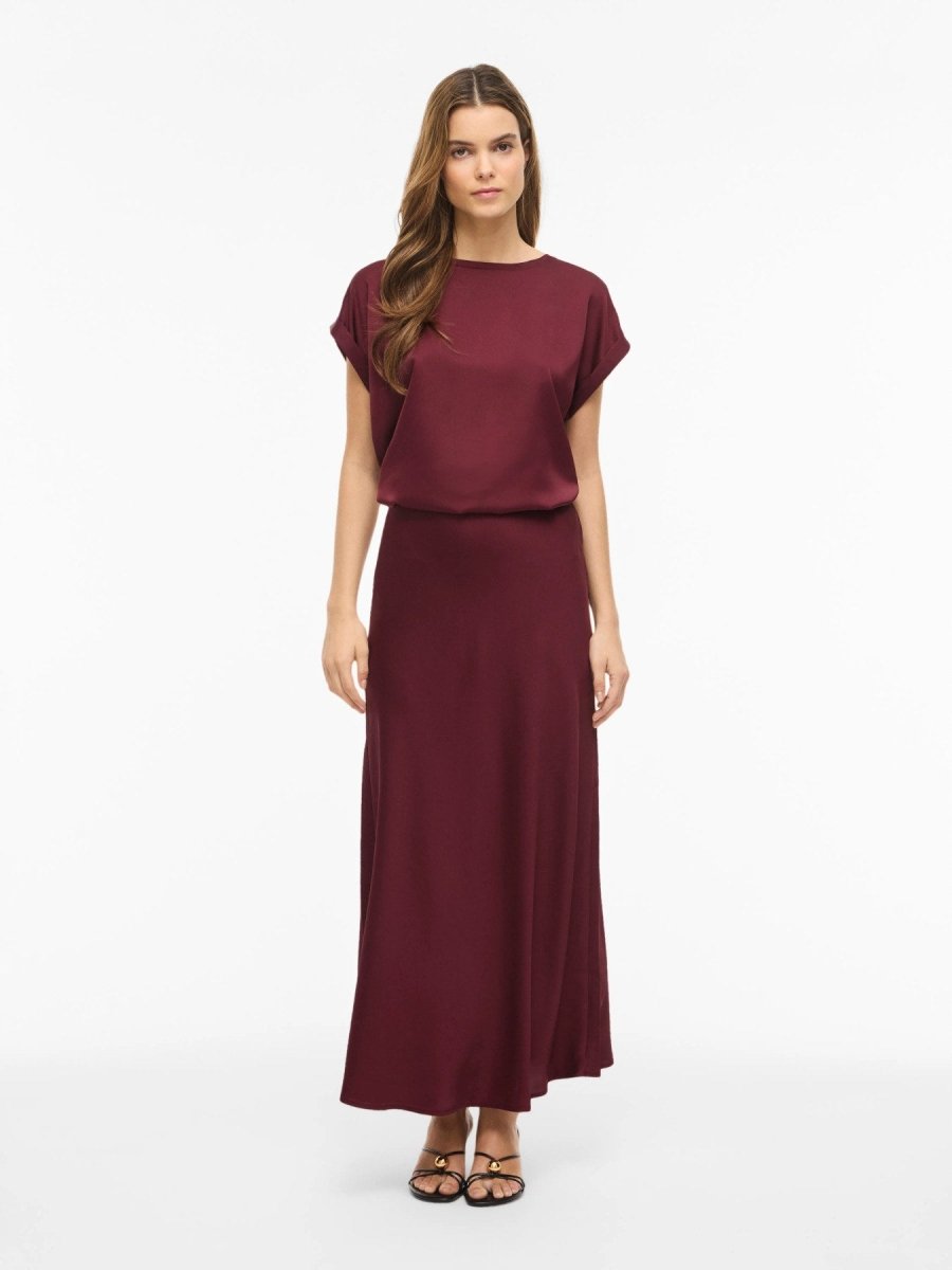 Vila Top VIELLETTE S/S SATIN TOP in Port Royale