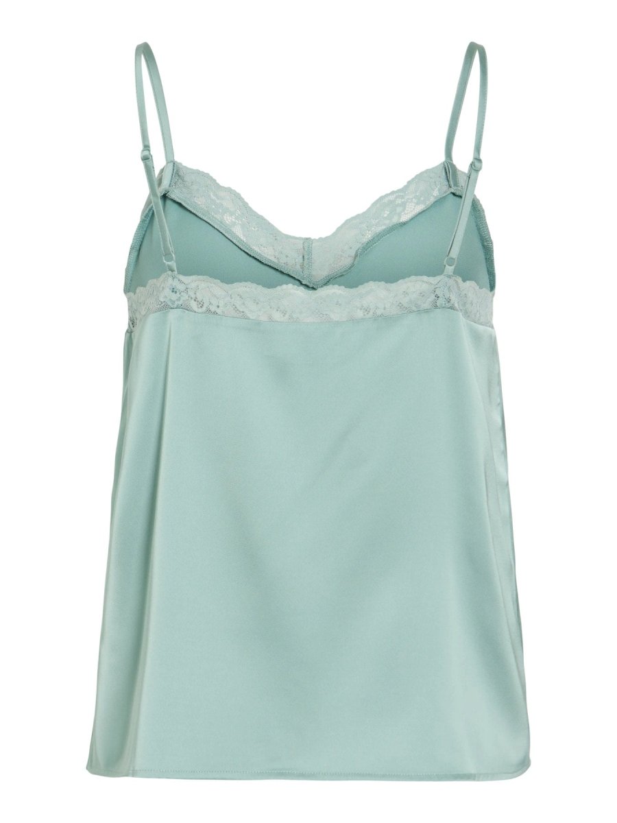 Vila Top VIENNA RAVENNA LACE SINGLET - NOOS - Blue Surf