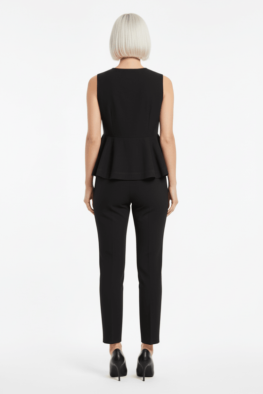 VILA Top VIJIMBA O - NECK S/L TOP - Black Beauty