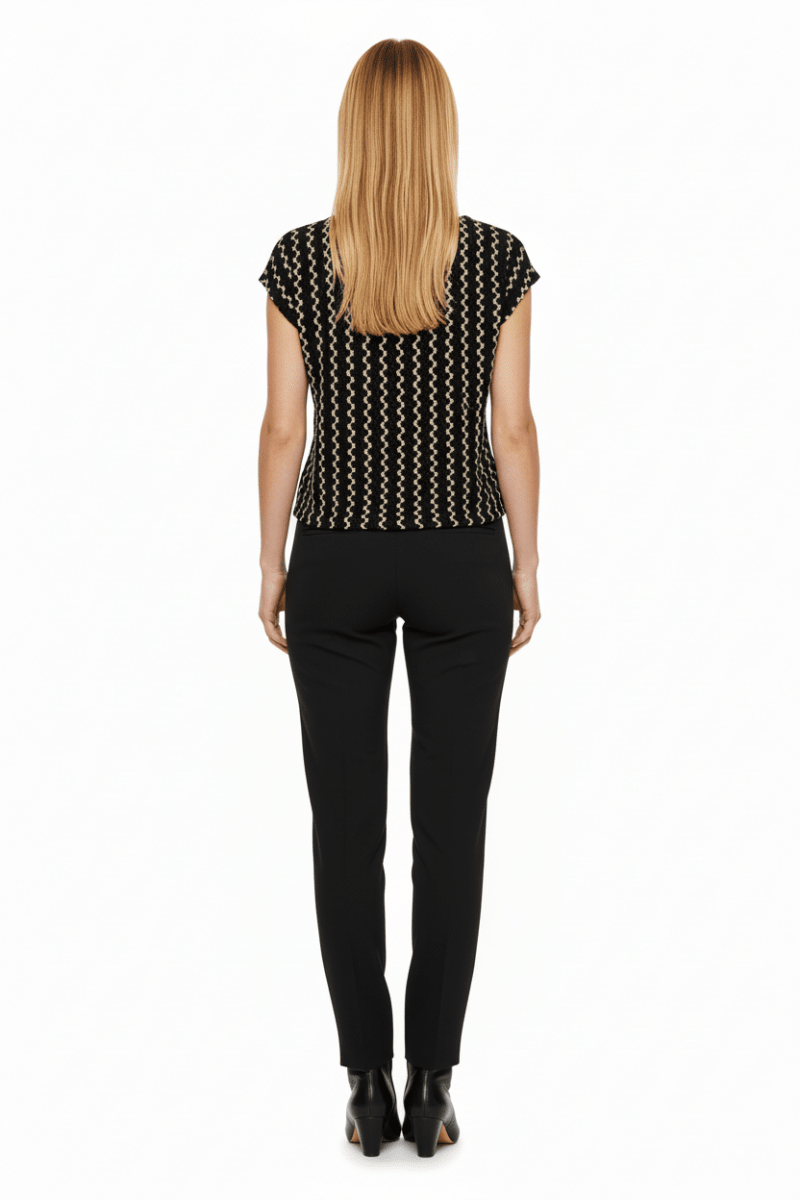 VILA Tops VIELLEN BOATNECK S/S RUCHED TOP/DC - Black Beauty BIRCH
